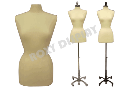 Size 6-8 Female body form with linen whiter cover #JF-F6/8L+BS-01NX 