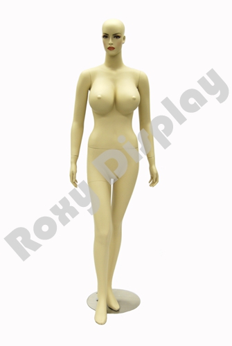 MD-FR4 ROXYDISPLAY™ Female mannequin standing pose with the with 2 hands on the hips and the head turned to the left. 