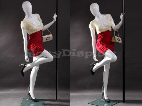 Elegant poses ROXYDISPLAY™ 3 Egg Head Highend Female mannequins MD-A2-3-4W1 GROUP Glossy white color Model: MD-A2W1 MD-A3W1 MD-A4W1 