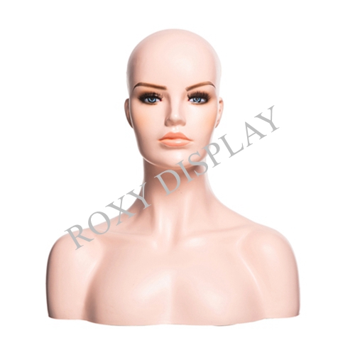 MZ-NO.51 Long Neck Style ROXY DISPLAY Abstract Female Mannequin Head White coloor 