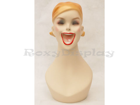MD-Y5 ROXY DISPLAY Artistic Female Mannequin Head Fiber Glass 