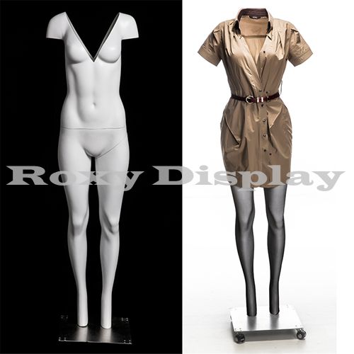 MZ-GH1--S ROXYDISPLAY™ Female Invisible Mannequin With nice figure and arms,V-neck Removable neck and Arms.