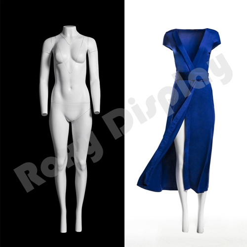 MZ-GH1--S ROXYDISPLAY™ Female Invisible Mannequin With nice figure and arms,V-neck Removable neck and Arms.