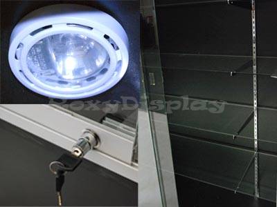 Wall Display Case Retail Store Fixture w/ Lights #WC4B  