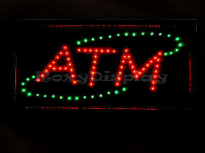 Big Bright LED ATM SIGN Red&Green Flash #AC AT2  